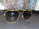 Gold Studded Square Botton Aviator Glasses