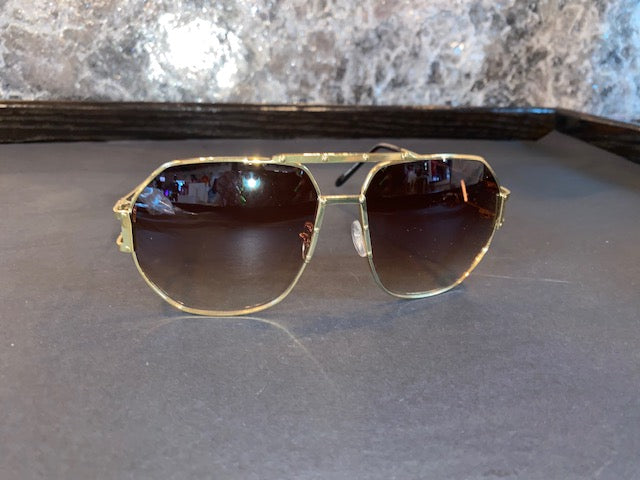 Gold Studded Oversized Aviator Glasses