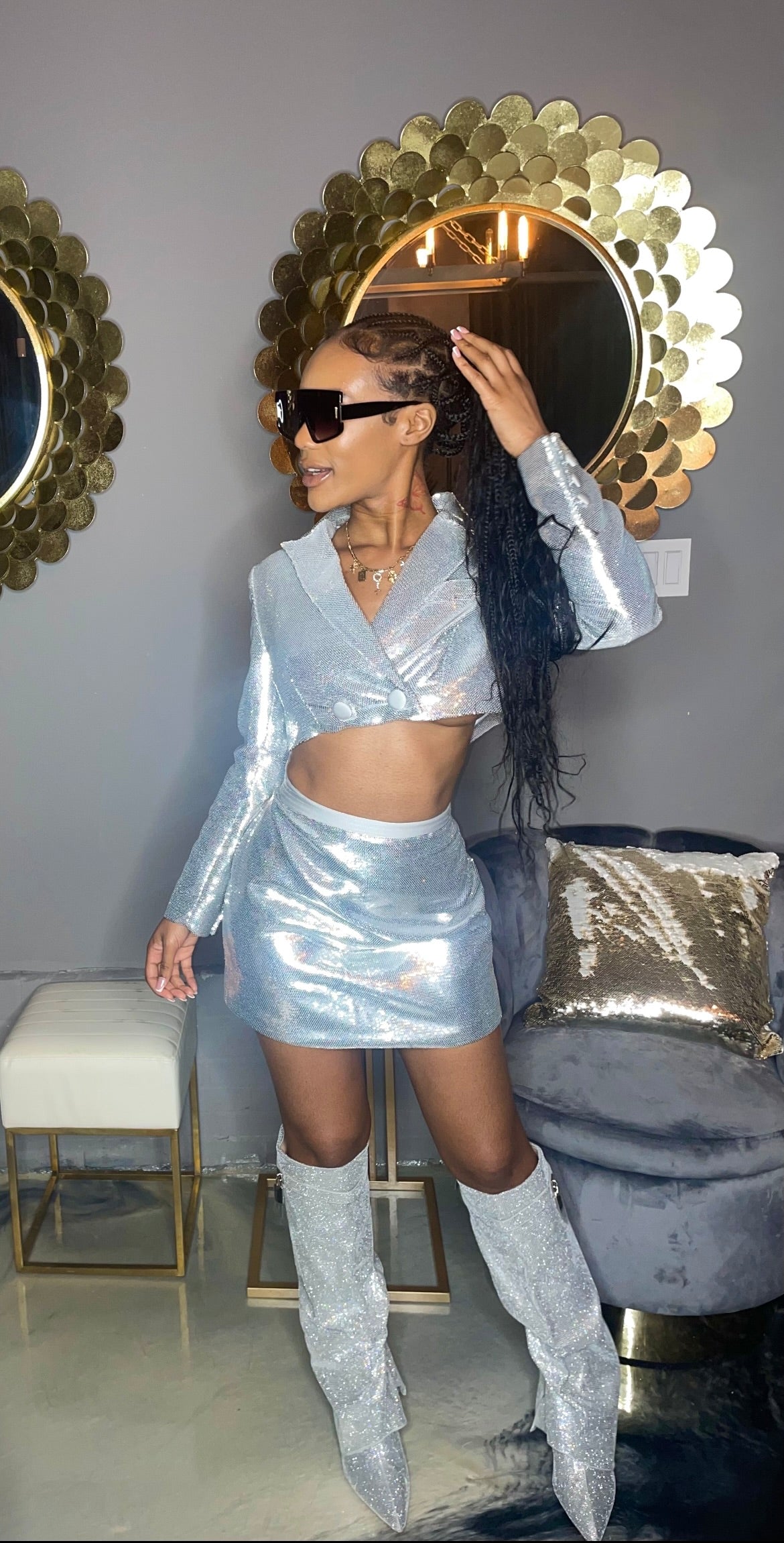 Bling Me Out Skirt Set