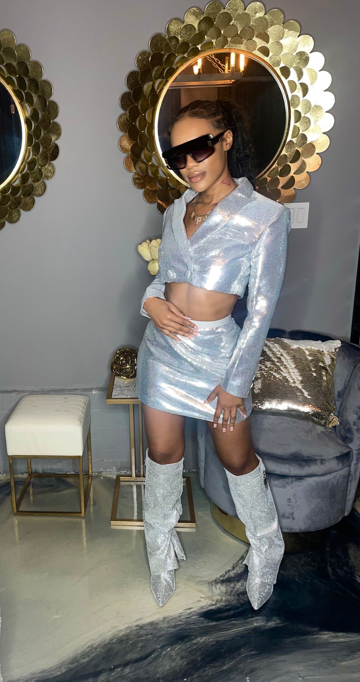 Bling Me Out Skirt Set