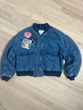 Denim Crown Bomber Jacket