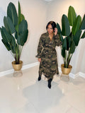 Bossy Belted Camo Jacket