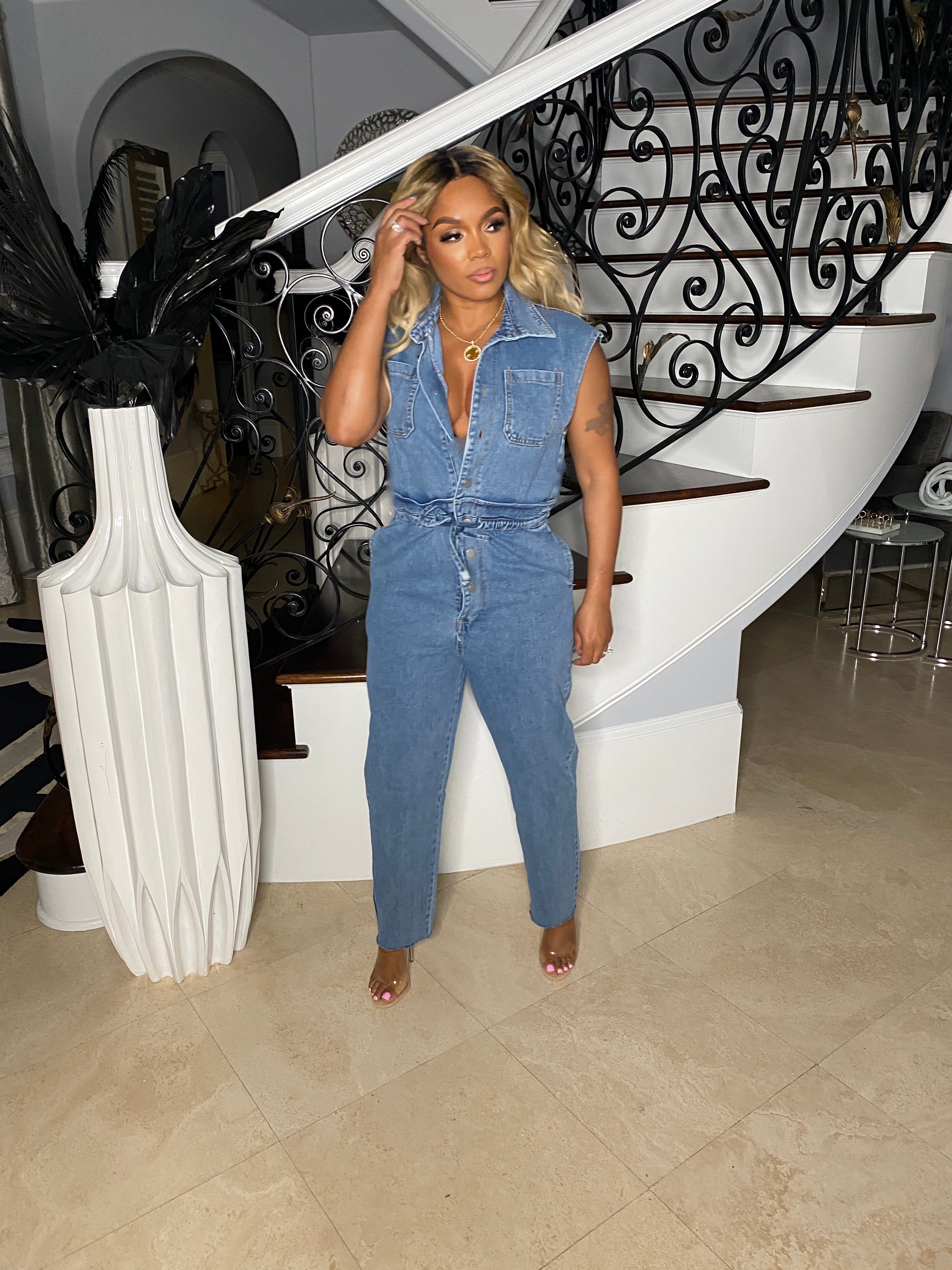 Baby Got Denim Jumpsuit-3