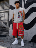 Sleeveless Patch Crew Neck