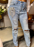 Blinged Out Denim Jeans