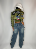 Denim Camo Patch Pants