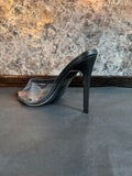 Black Clear & Design Heels