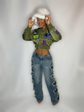 Denim Camo Patch Pants