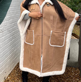 Shearling Poncho