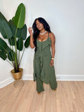 Wavy Olive Pant Set