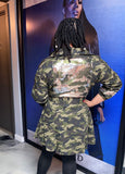 Sequins Design Camo Jacket