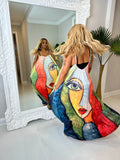 Dark Face To Face Dress