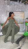 Wavy Olive Pant Set