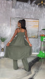 Wavy Olive Pant Set