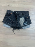 Edgy Bling Denim Shorts