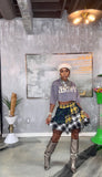 Plaid & Lace Skirt