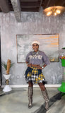 Plaid & Lace Skirt