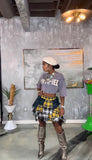 Plaid & Lace Skirt