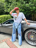 Patch & Denim V Shirt