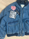 Denim Crown Bomber Jacket