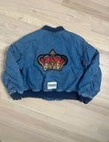 Denim Crown Bomber Jacket