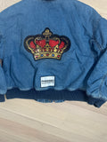 Denim Crown Bomber Jacket