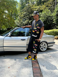 Sleeveless Patch Crew Neck & Jorts Set