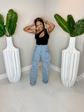 Denim Pocket Cargo Jeans