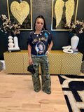 Camo & Bling Pearl Pants