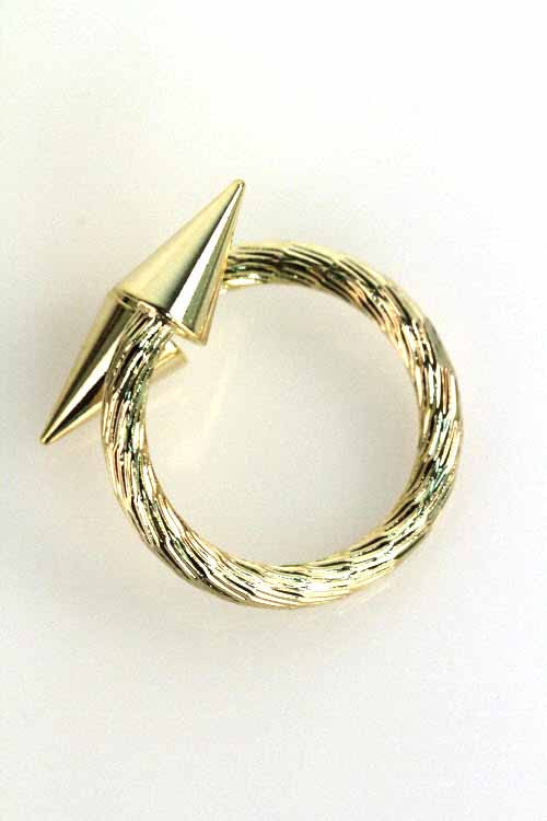 Gold Spike Crossover Ring